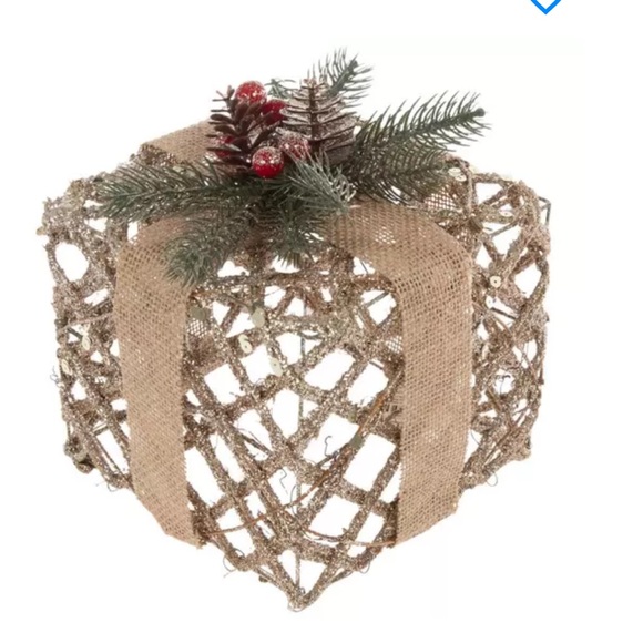 New Hobby Lobby Set of 3 Glitter & Pine Metal Holiday Gift Boxes Decor - Picture 13 of 14